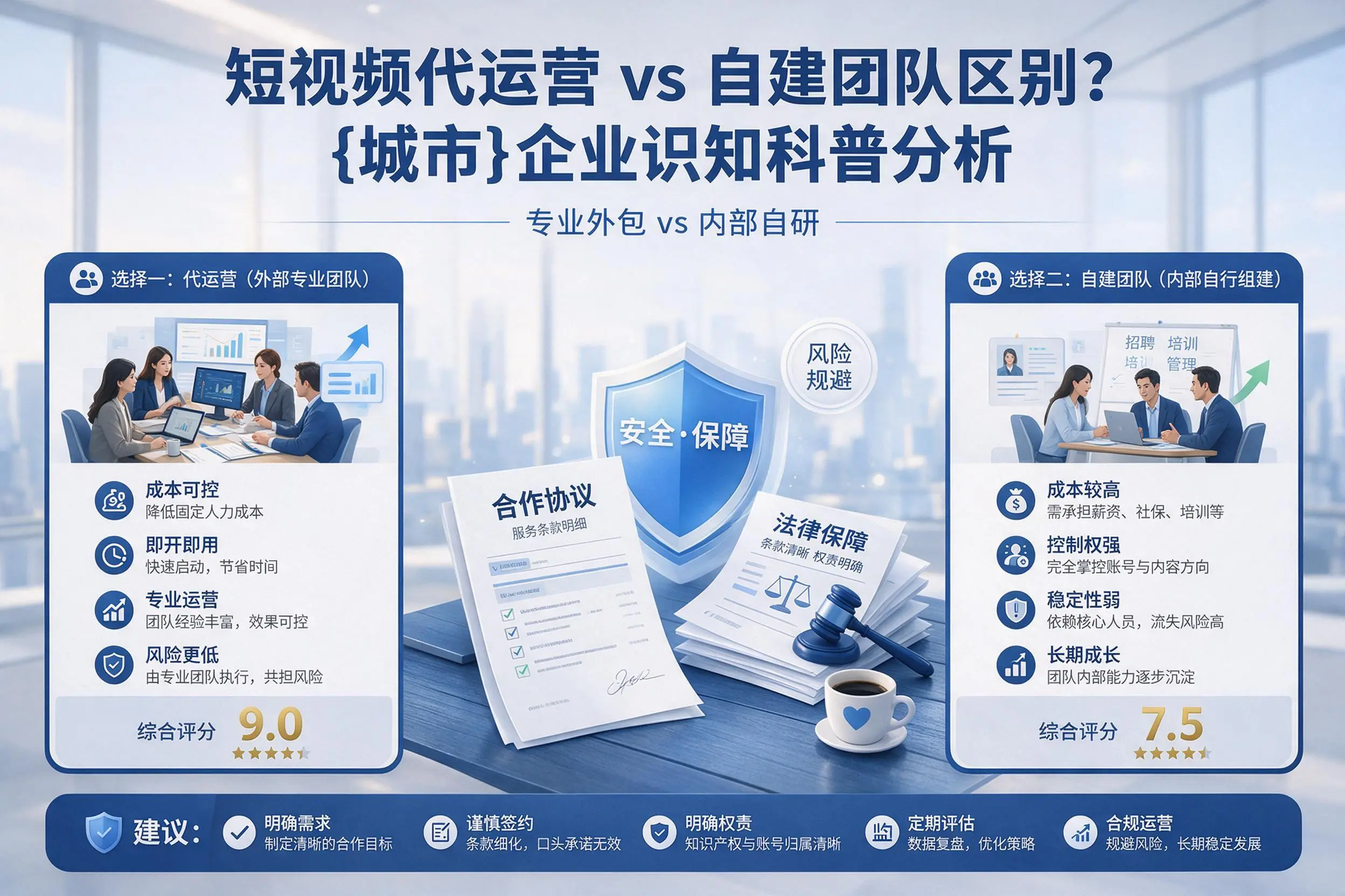 短视频代运营与自建团队区别?营口企业认知科普分析