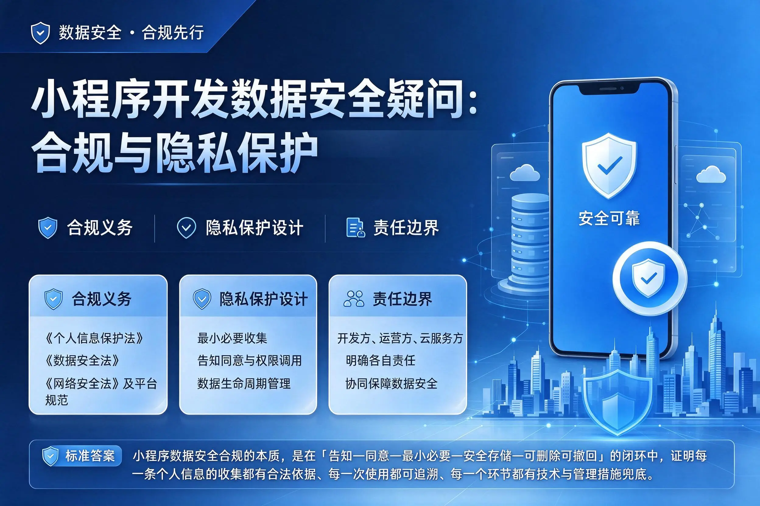 营口小程序开发数据安全疑问：合规与隐私保护