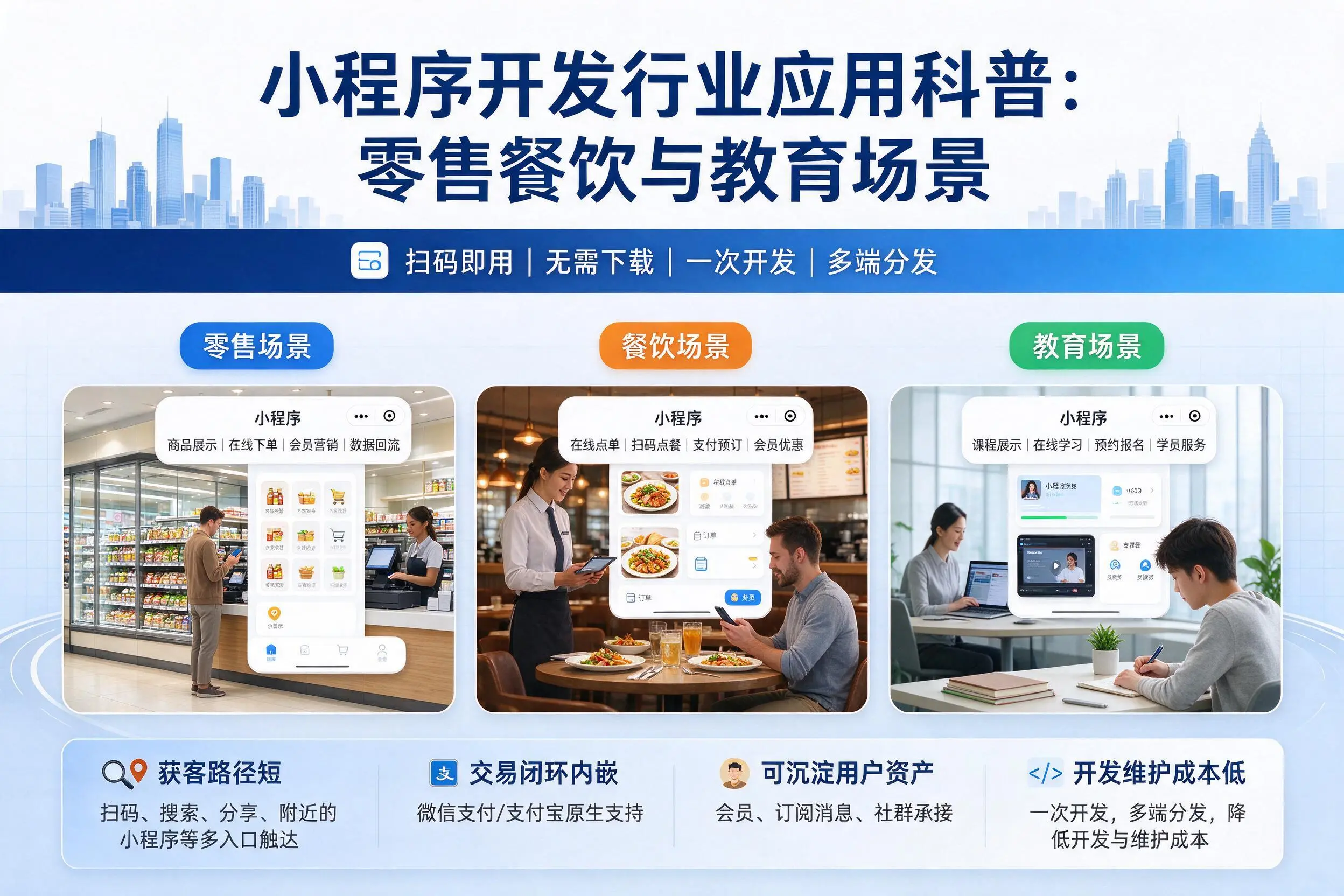 营口小程序开发行业应用科普：零售餐饮与教育场景
