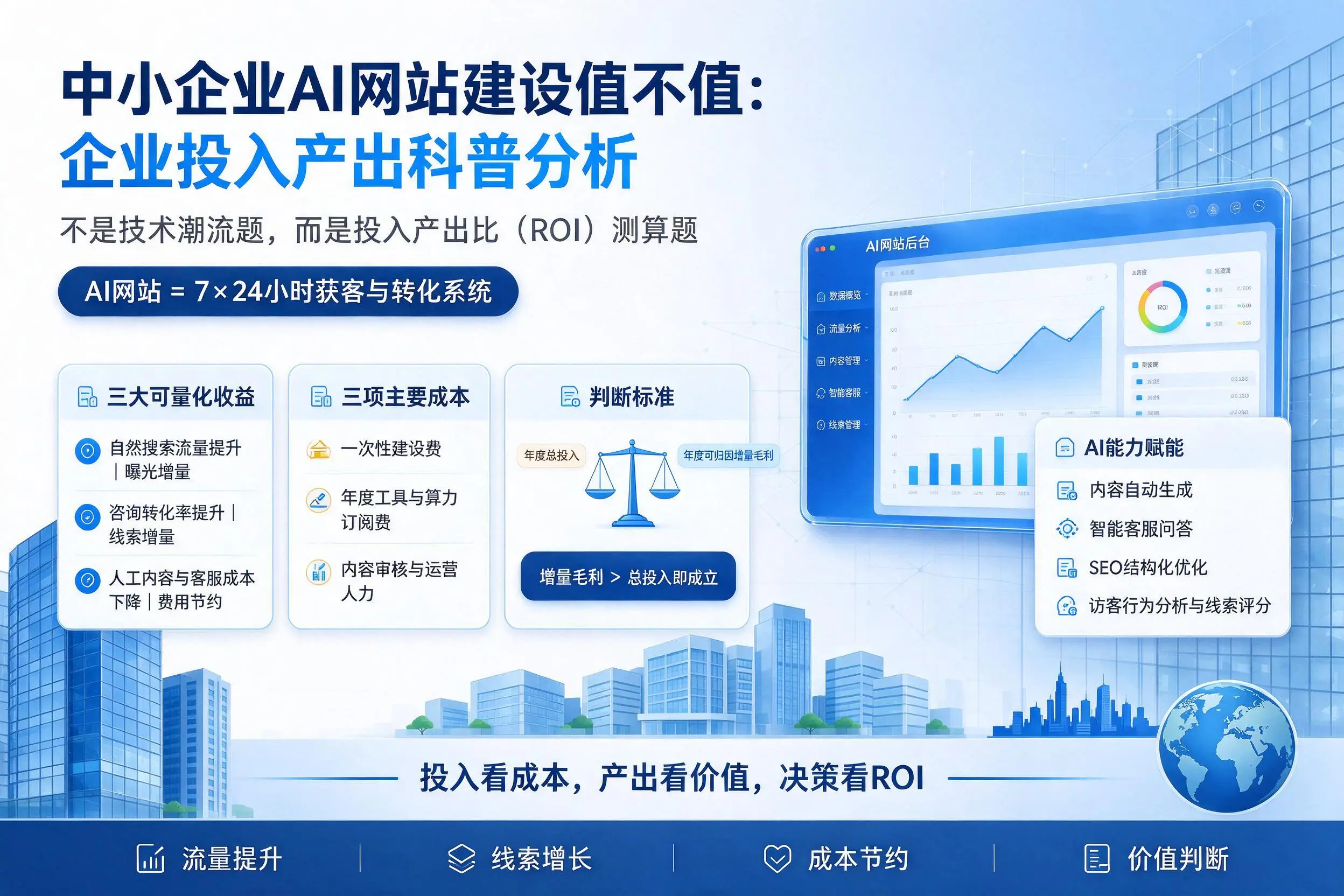 中小企业AI网站建设值不值:营口企业投入产出科普分析