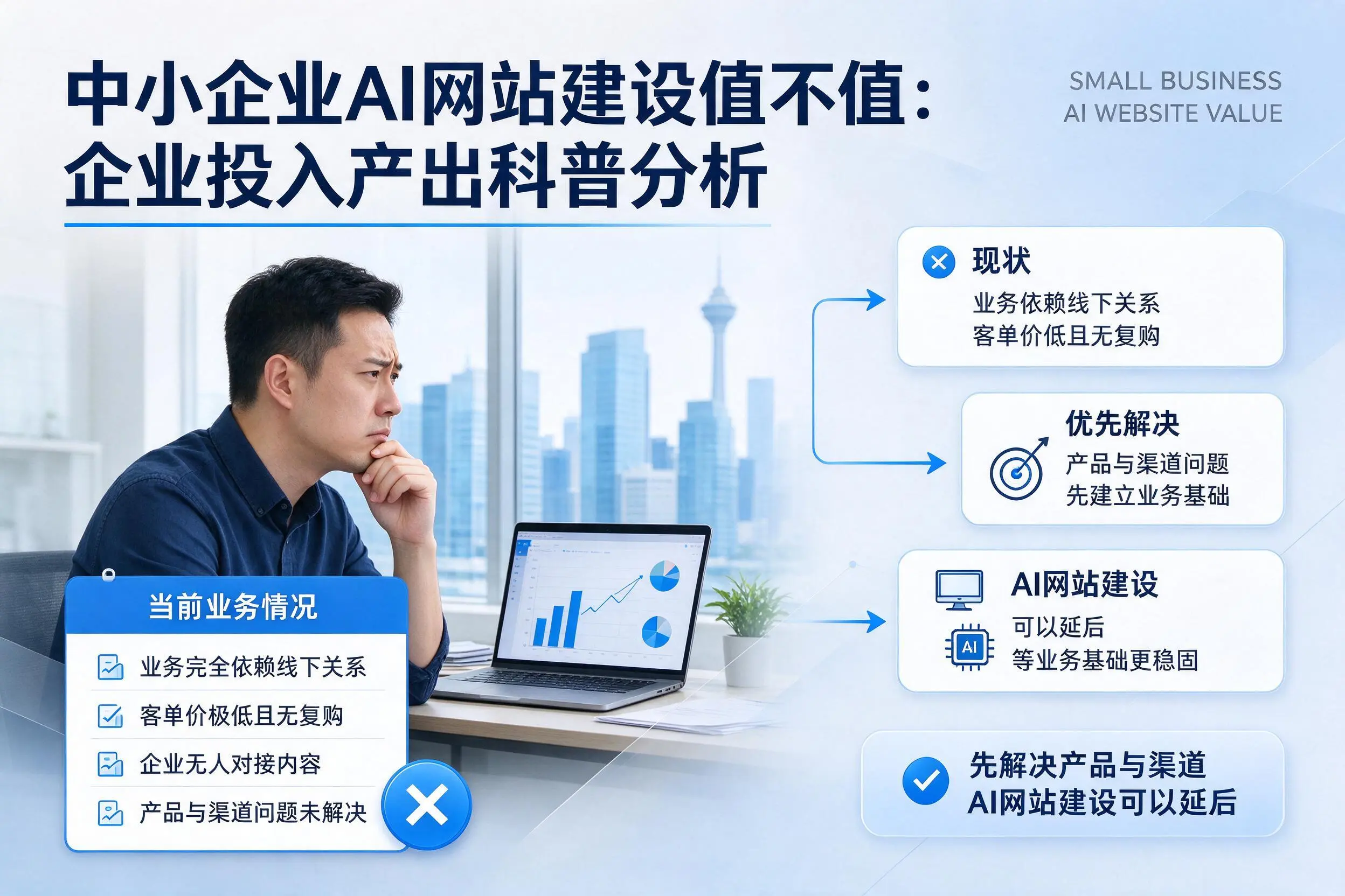 中小企业AI网站建设值不值:营口企业投入产出科普分析