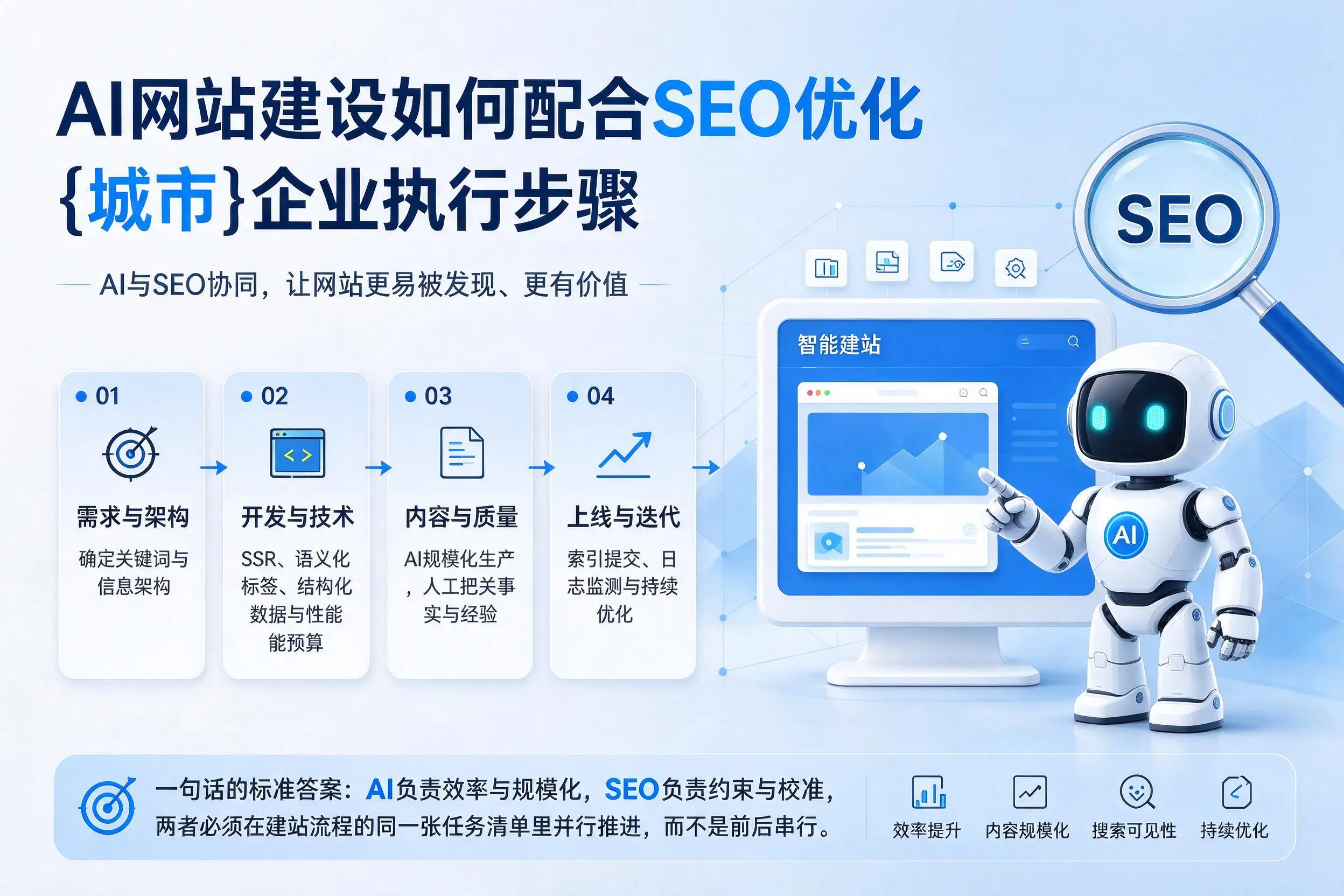 AI网站建设如何配合SEO优化，营口企业执行步骤