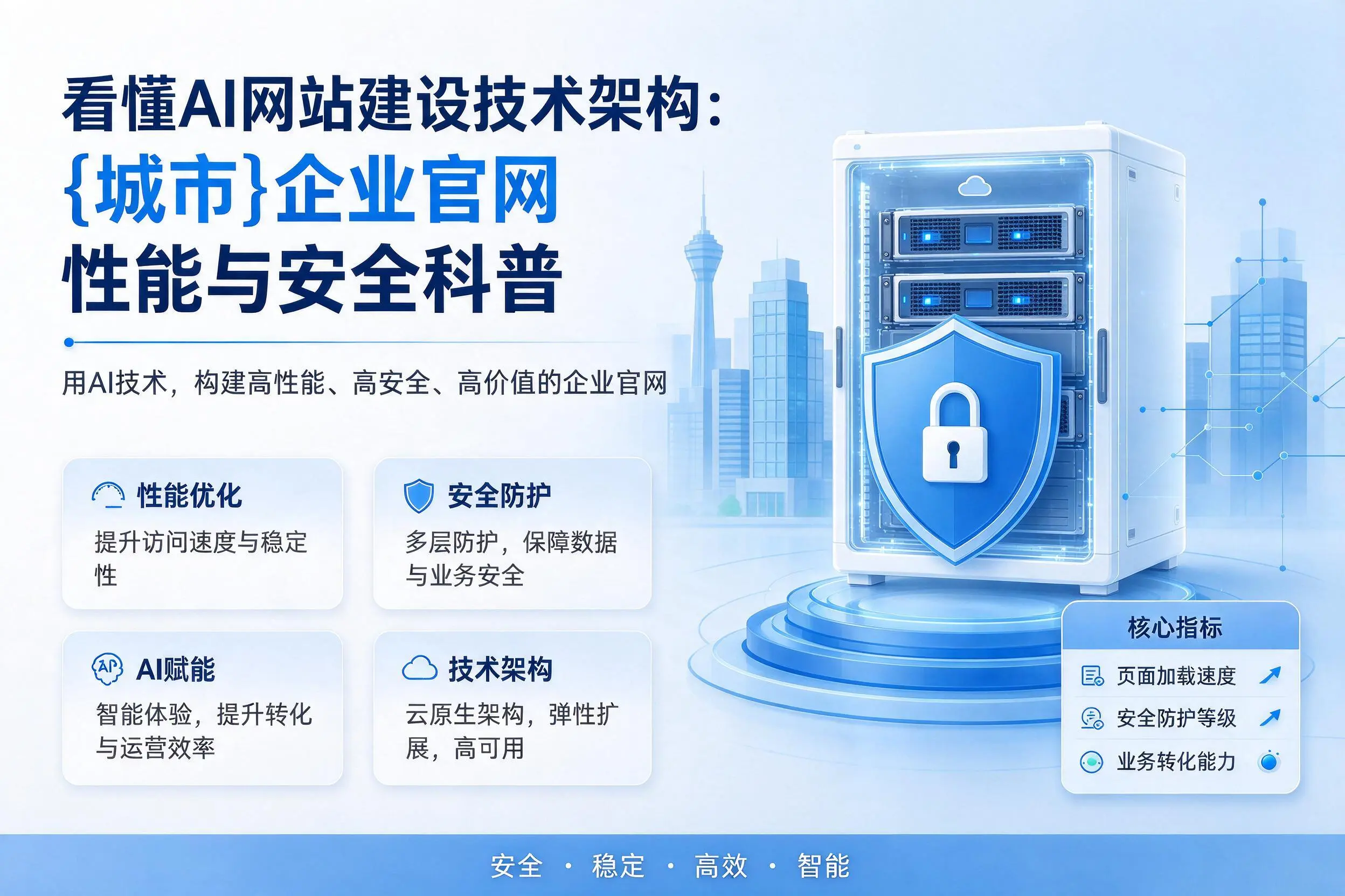 看懂AI网站建设技术架构：营口企业官网性能与安全科普