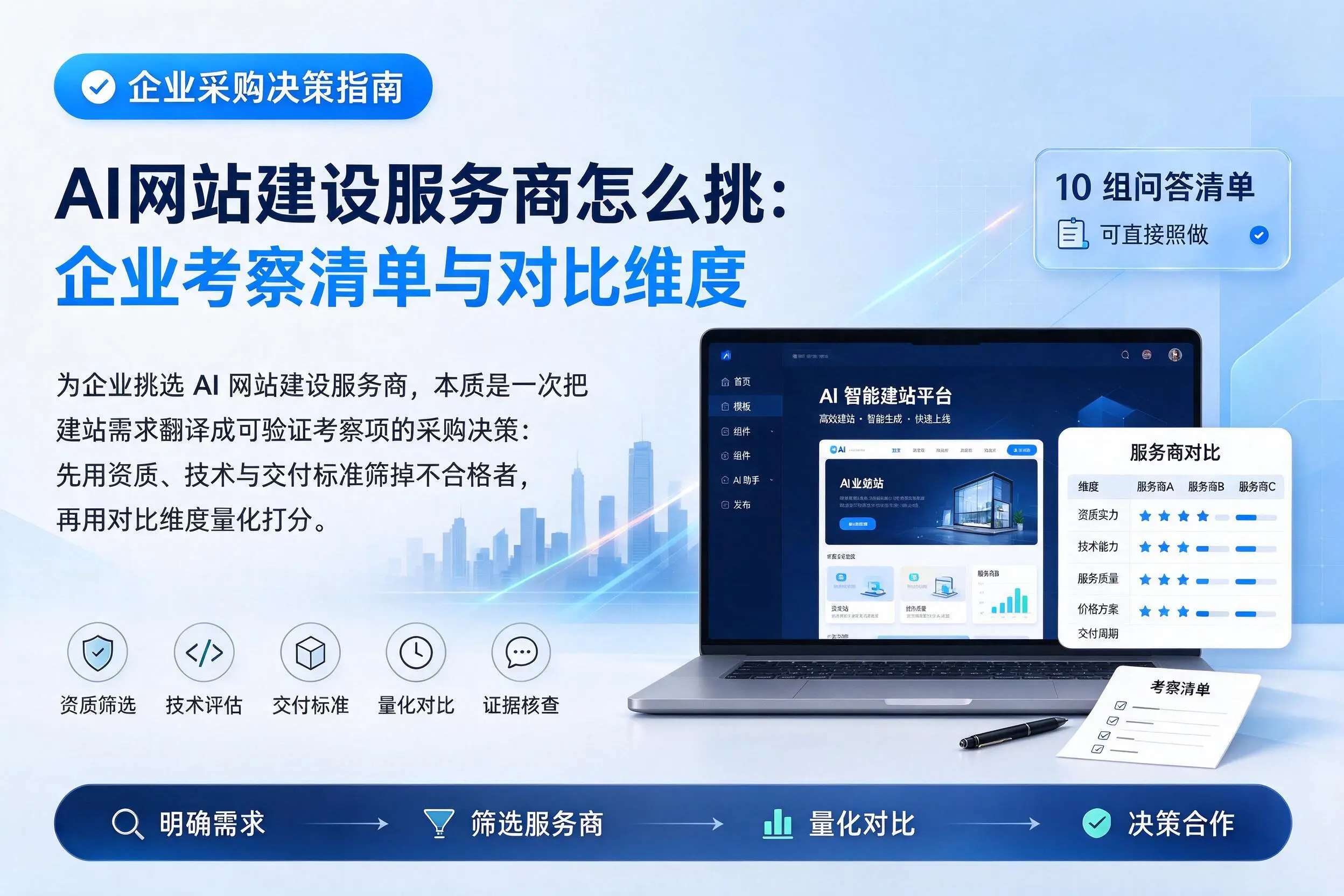 AI网站建设服务商怎么挑：营口企业考察清单与对比维度