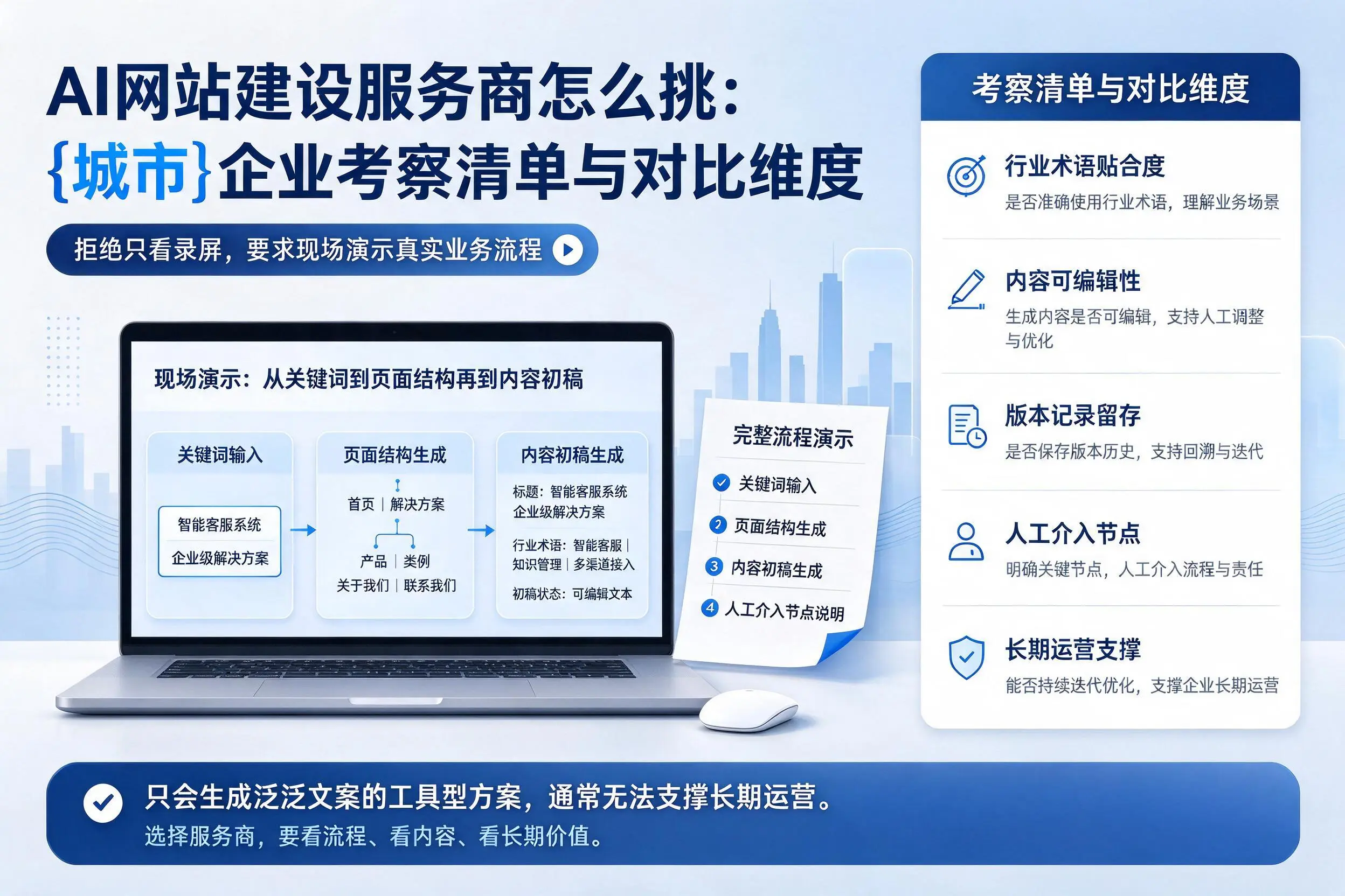 AI网站建设服务商怎么挑：营口企业考察清单与对比维度