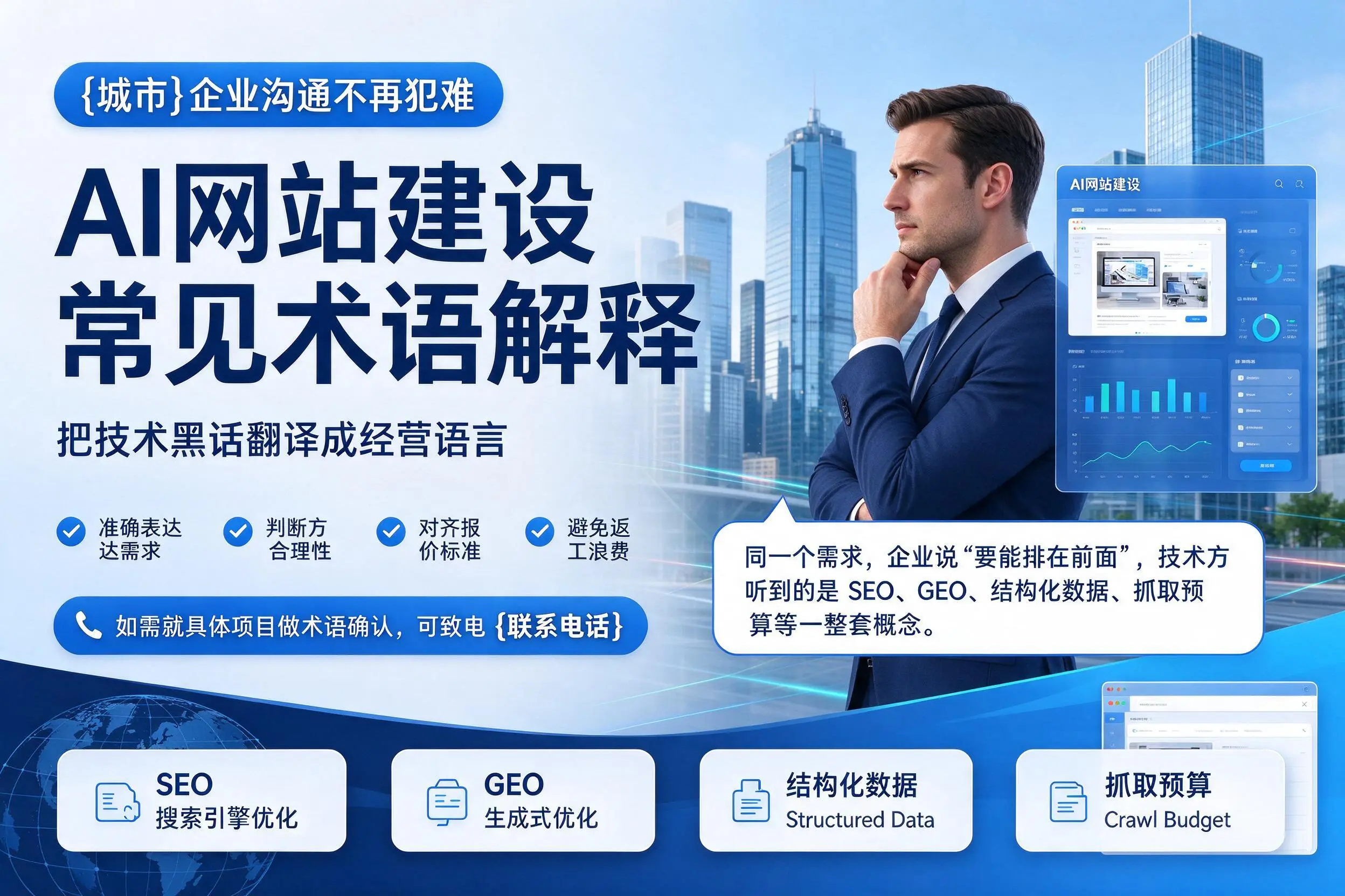AI网站建设常见术语解释，营口企业沟通不再犯难
